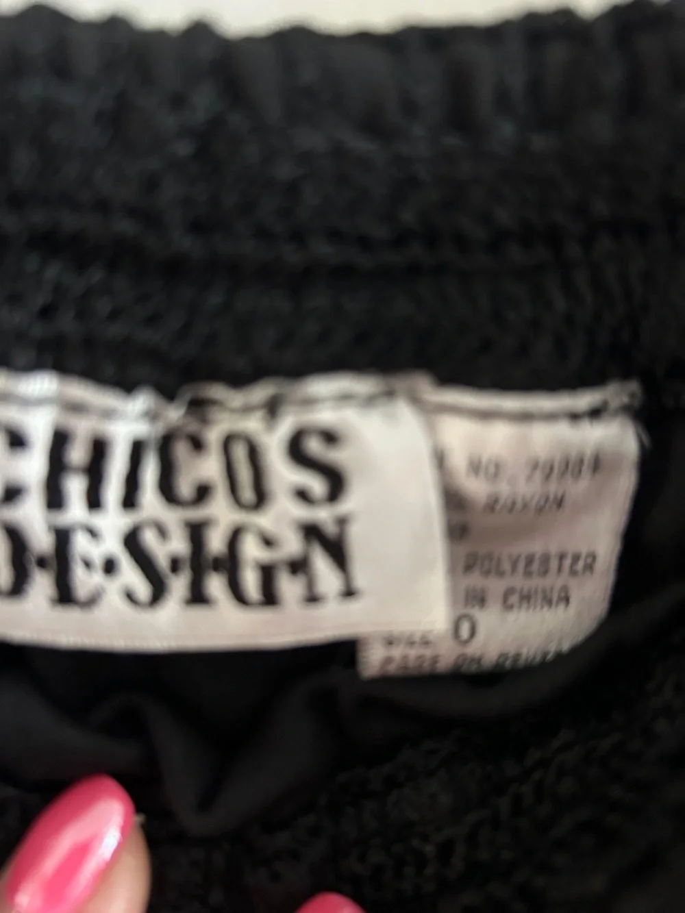 Chico's Black Crochet Maxi Skirt with Scalloped Hem size 0 - Picture 3 of 4